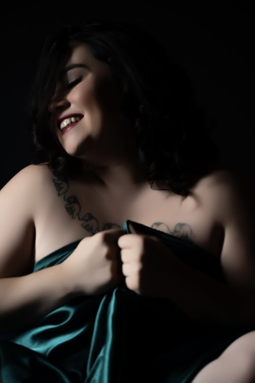 Amanda Marquis Boudoir black and white editorial portrait