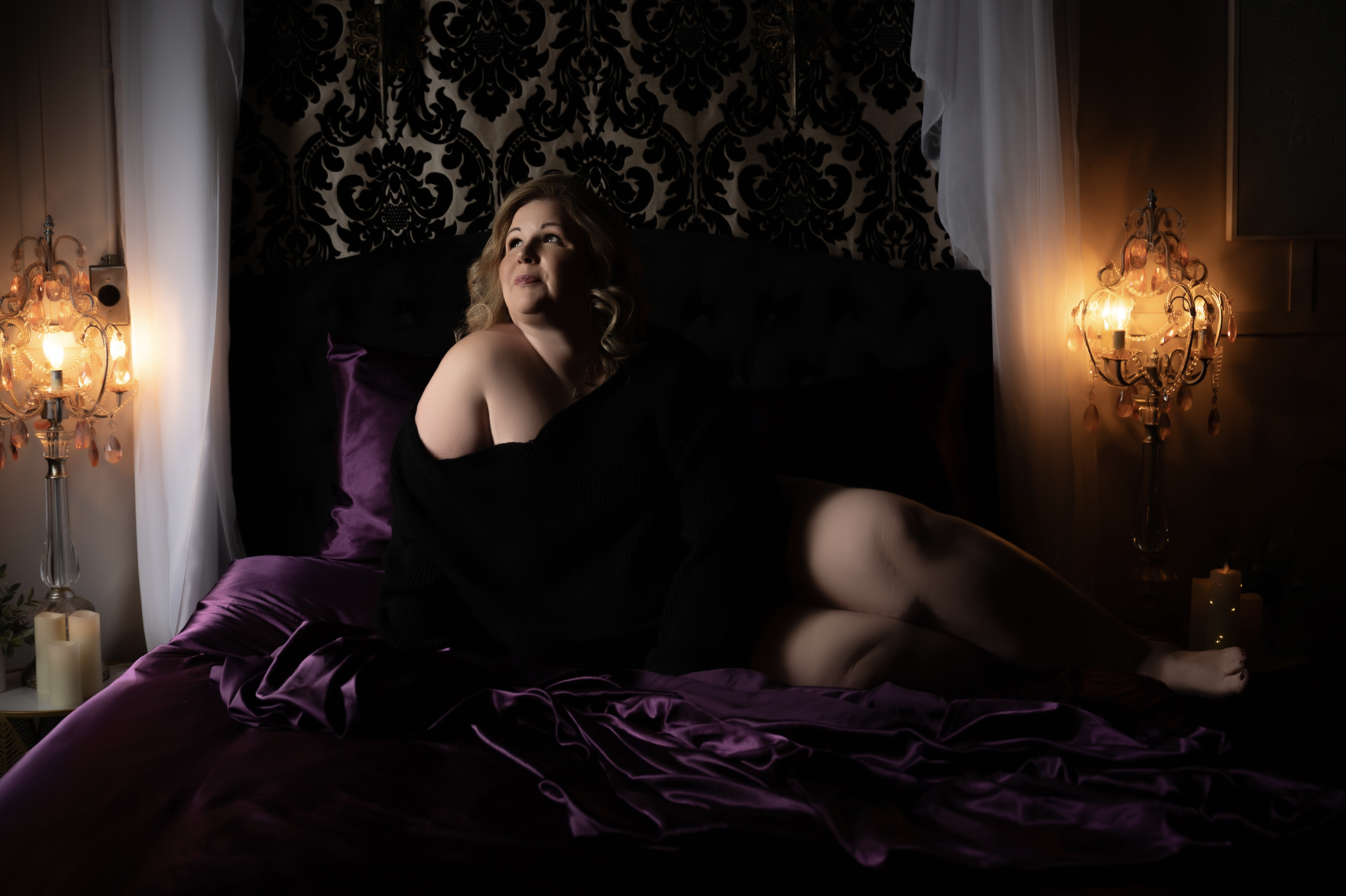 Plus size boudoir portrait from a Bedford session 3 by Amanda Marquis Photography
