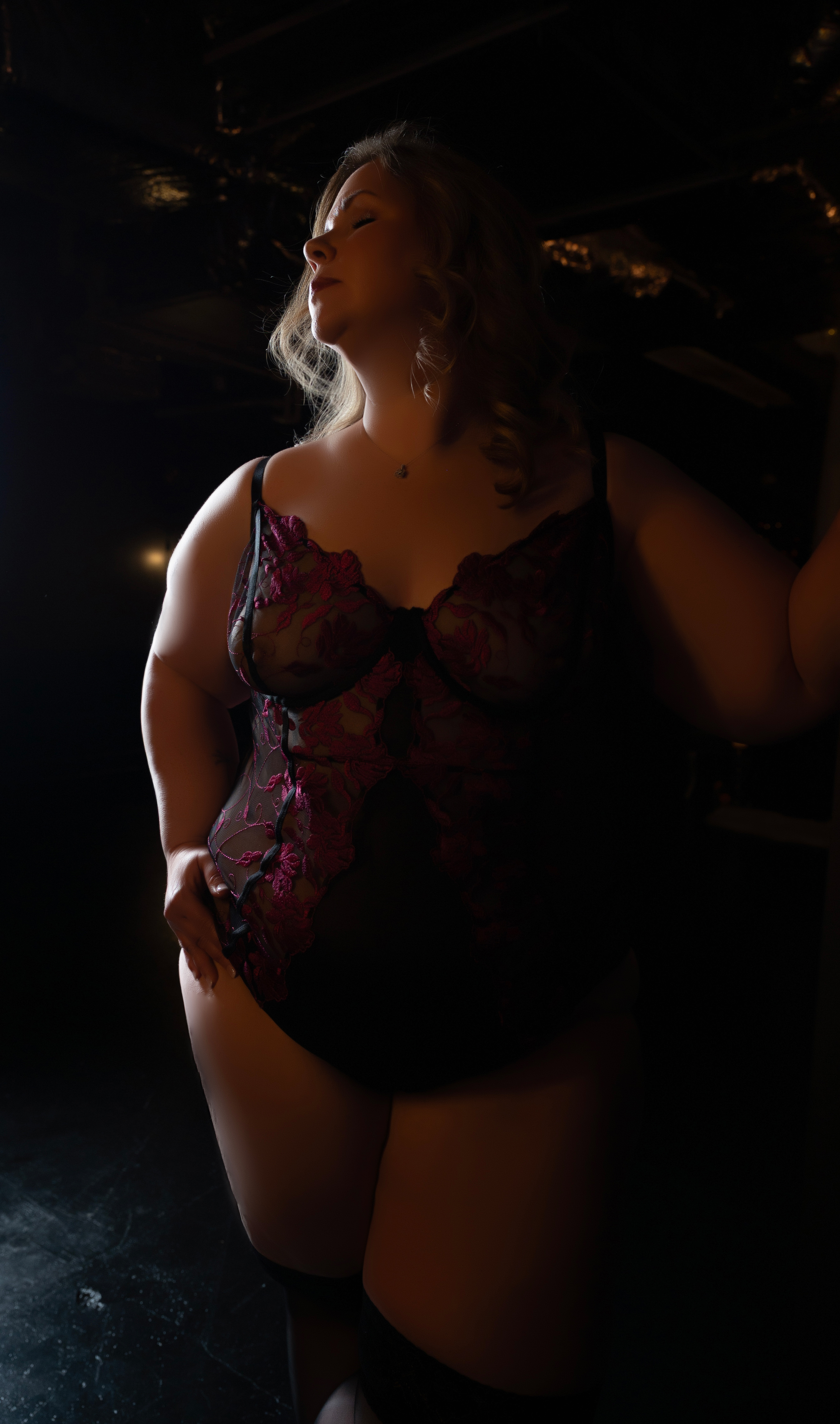 Plus size boudoir portrait from a Bedford session 1 by Amanda Marquis Photography