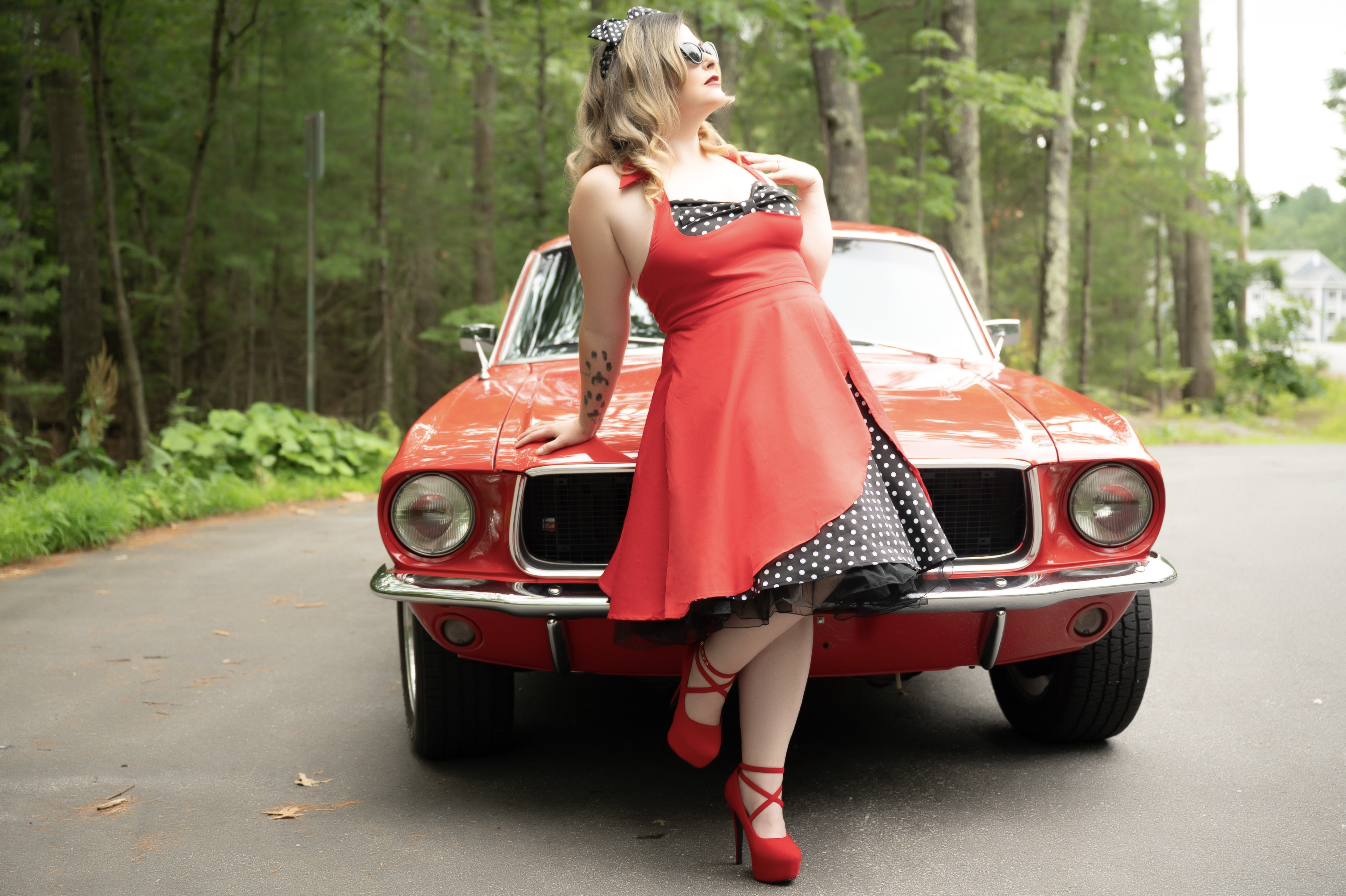 Signature vintage pinup portrait with bold retro styling