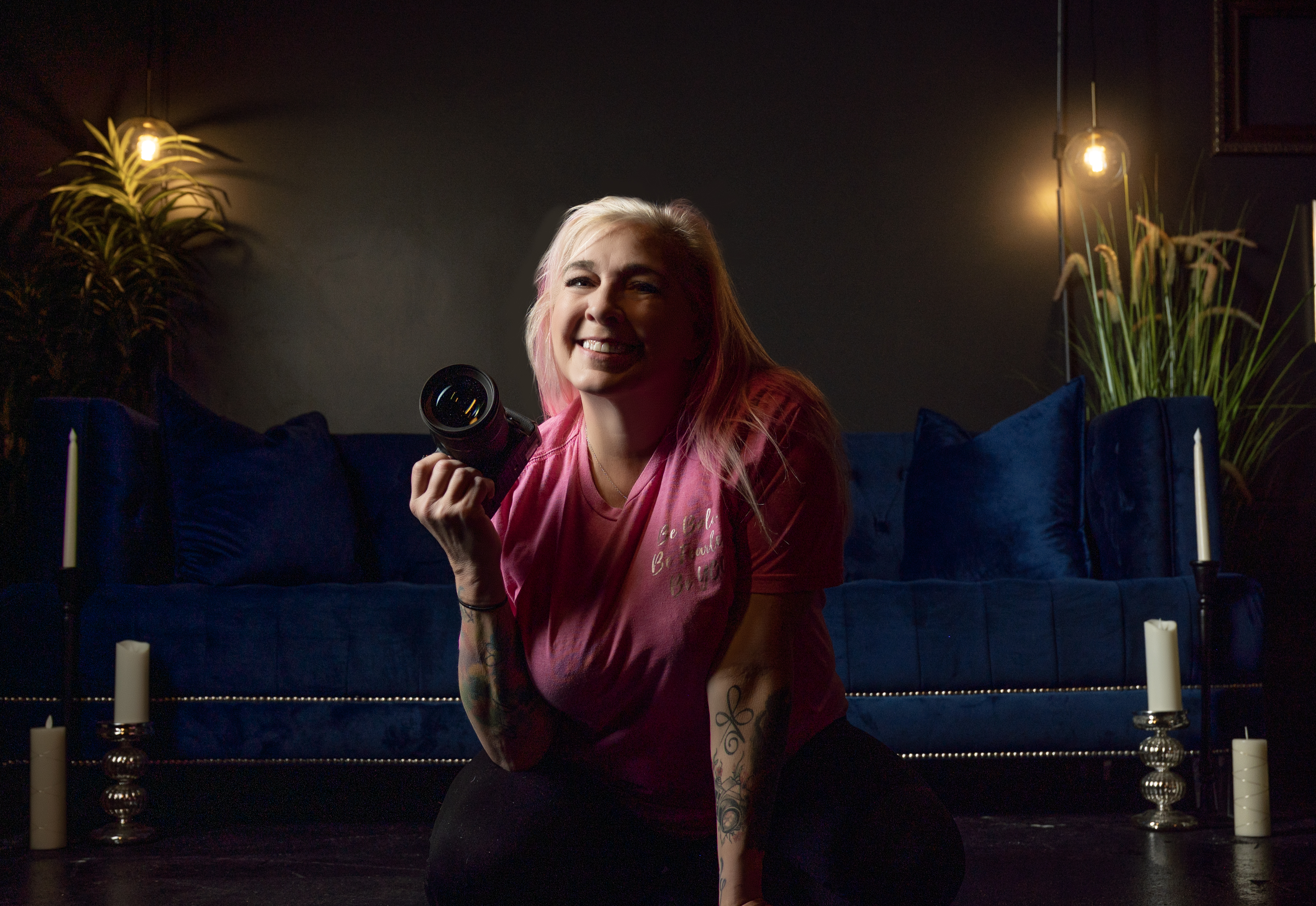 Amanda Marquis in her Bedford photography studio
