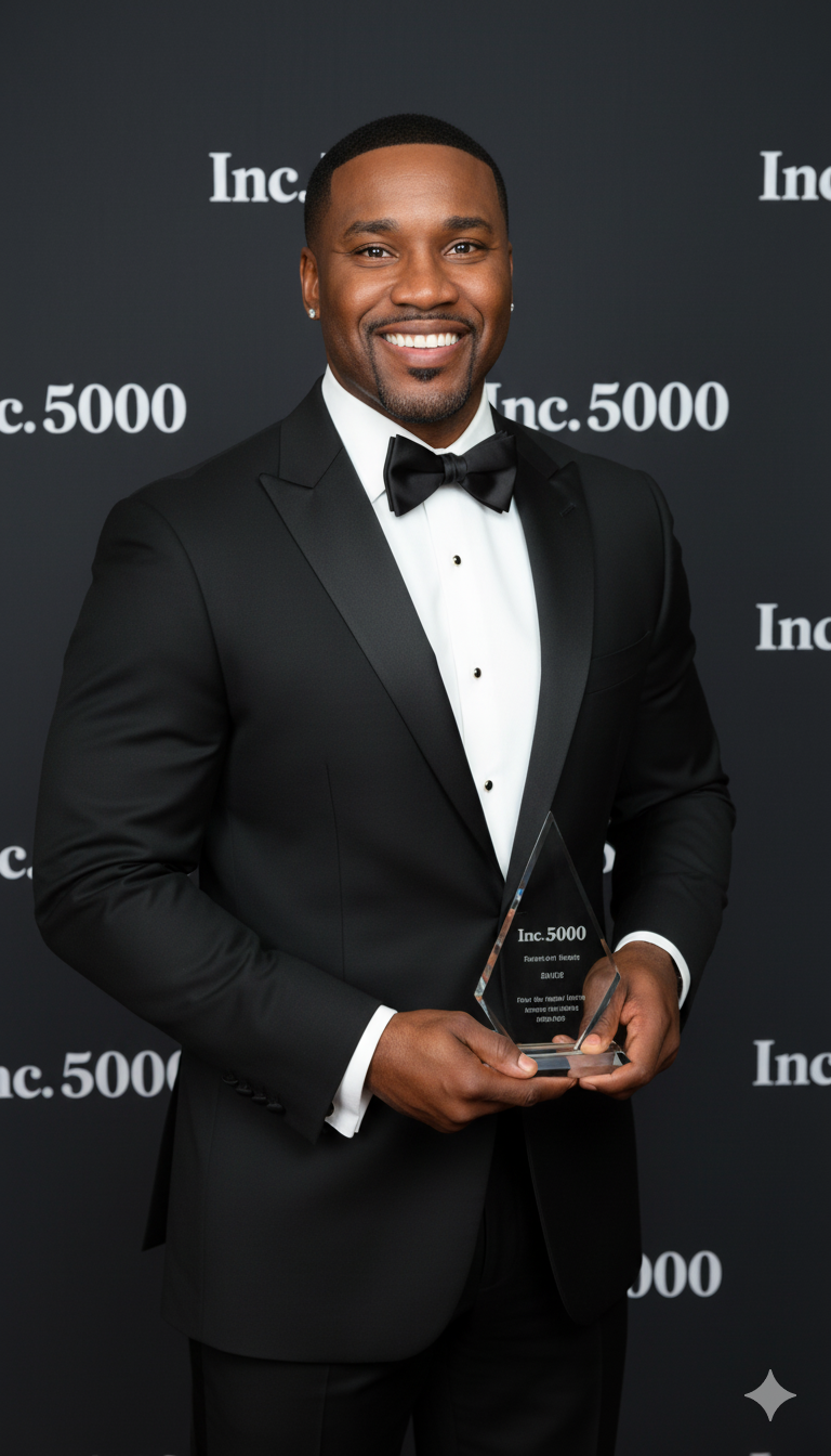 Kevin Murphy accepting Inc. 5000 award