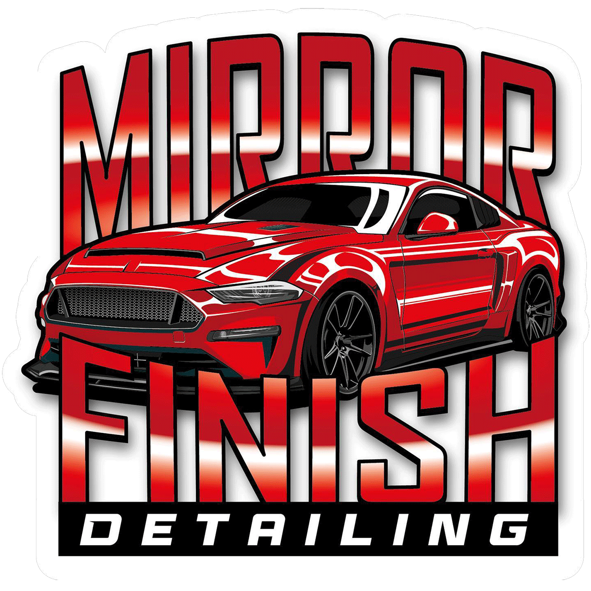 Mirror Finish Detailing Logo