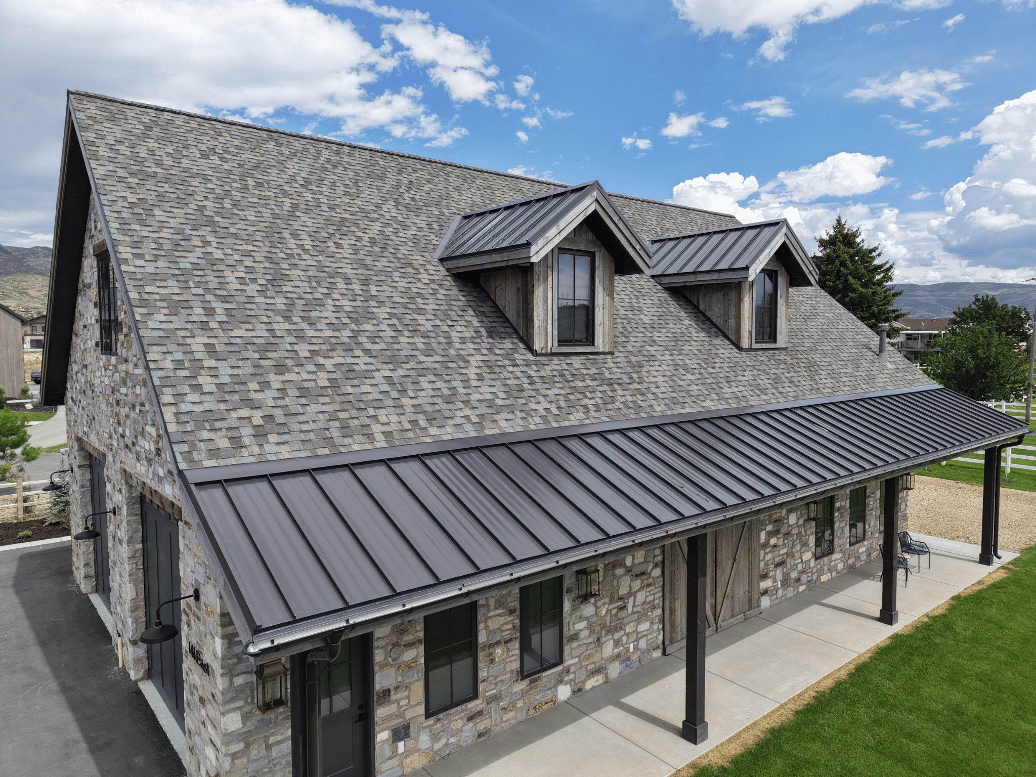 Roof maintenance inspection on a Utah home