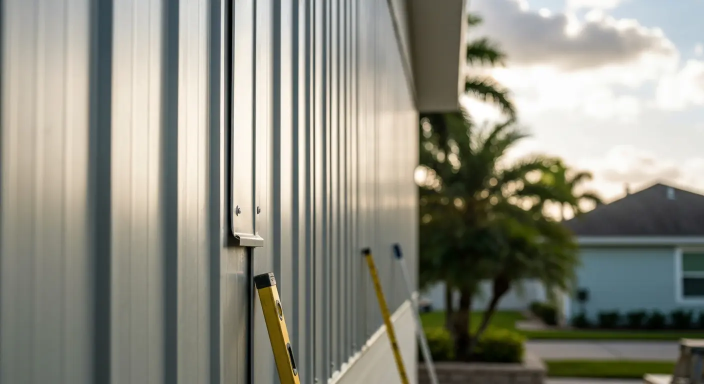 Metal siding installation