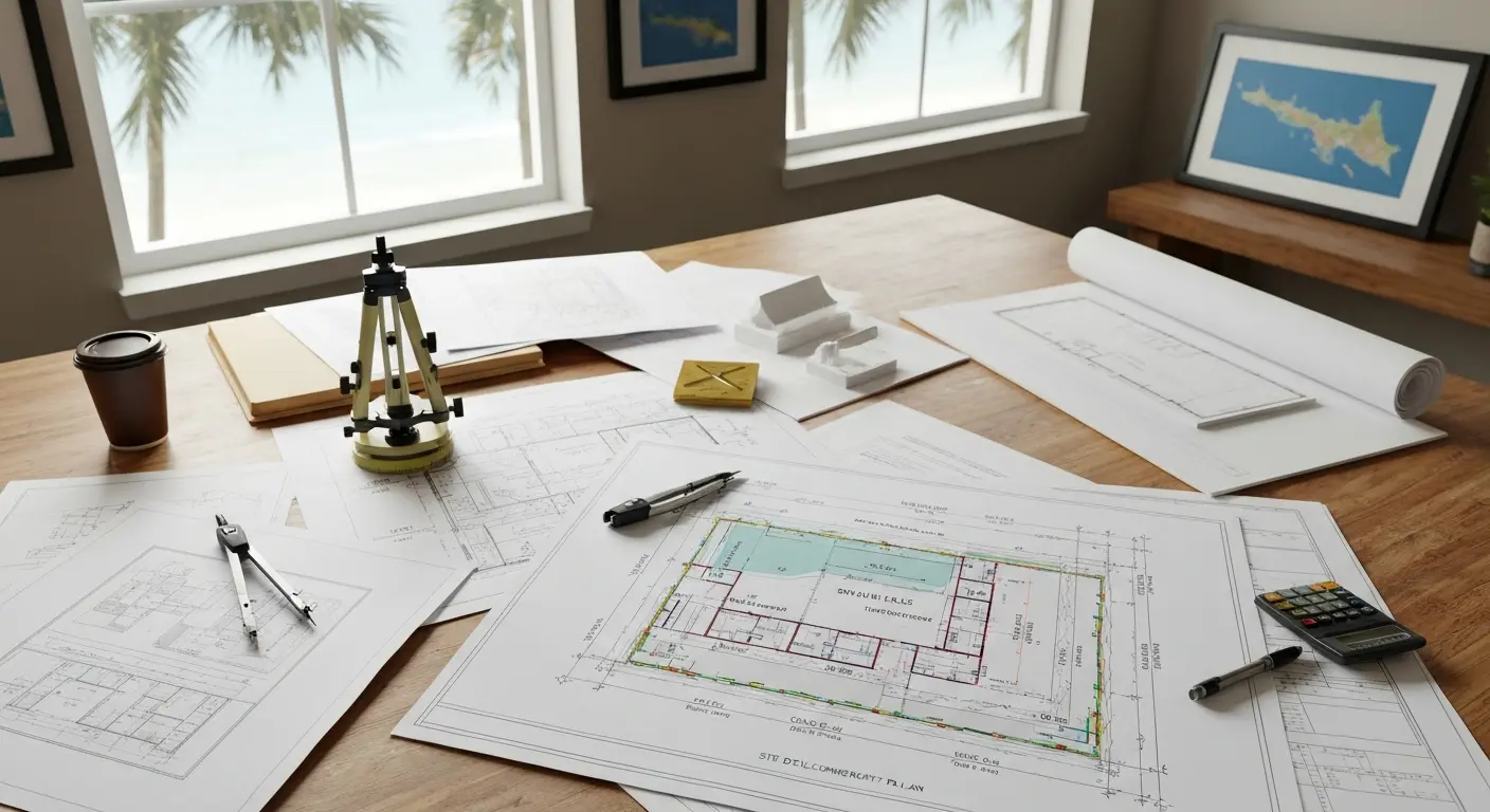 Home construction site planning