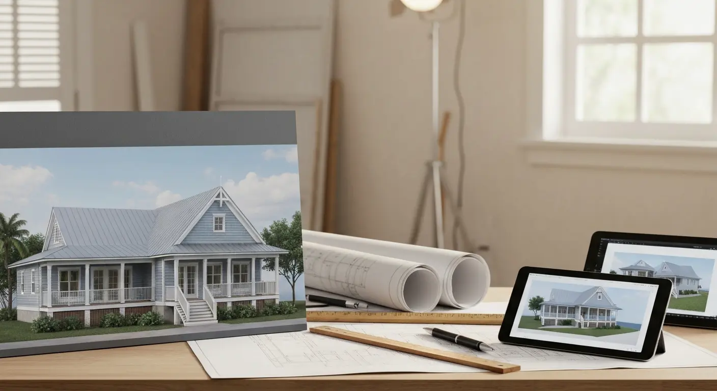 Architectural design rendering