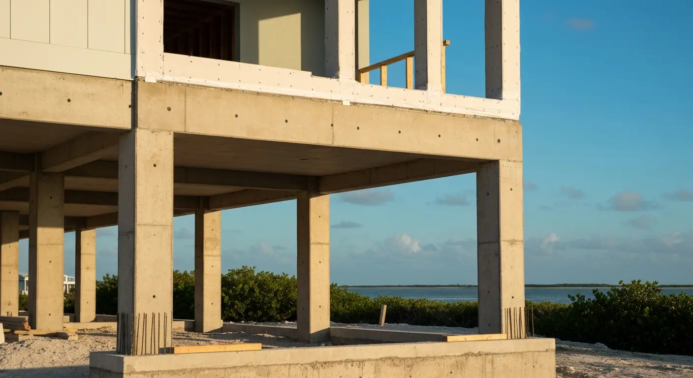 New custom home under construction in Marathon, Monroe County