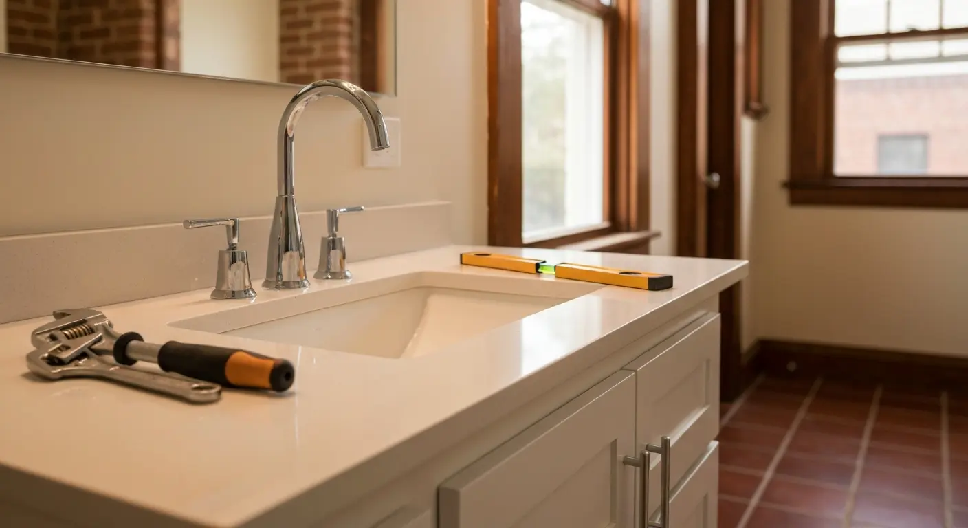 Bathroom fixture installation