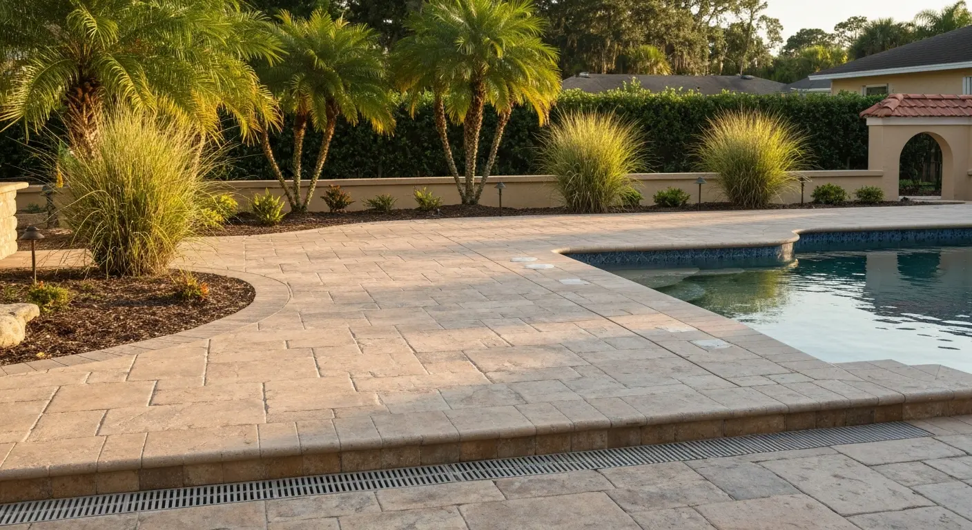 Finished pool deck in St Petersburg