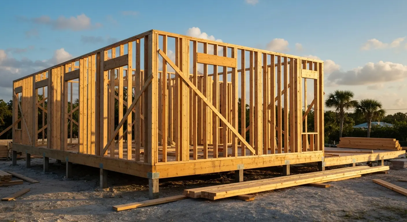 New construction home framework