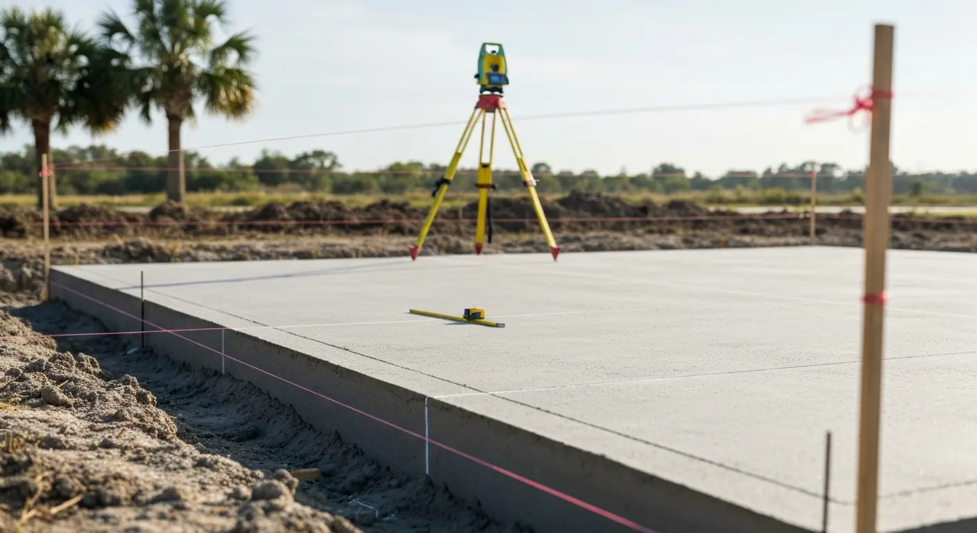 Concrete foundation work on custom home