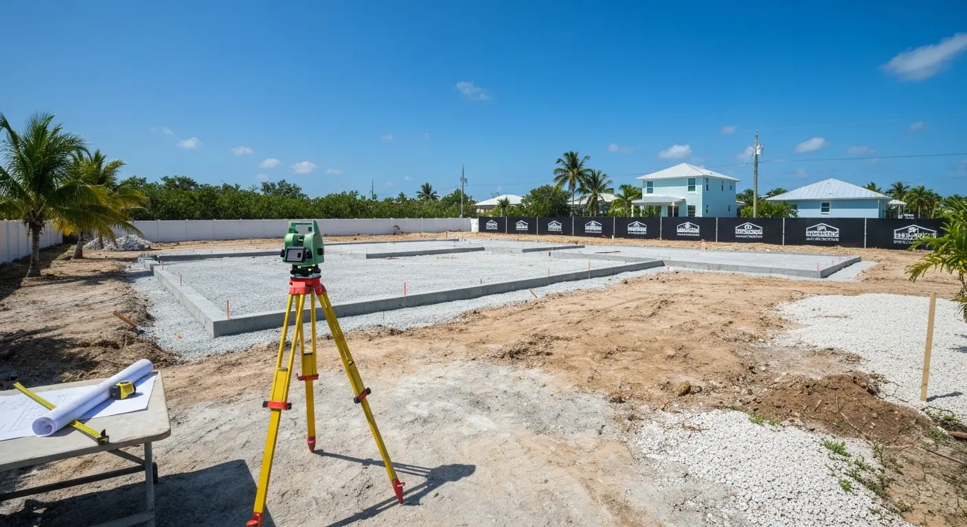 Site development and preparation for custom home in Key West area