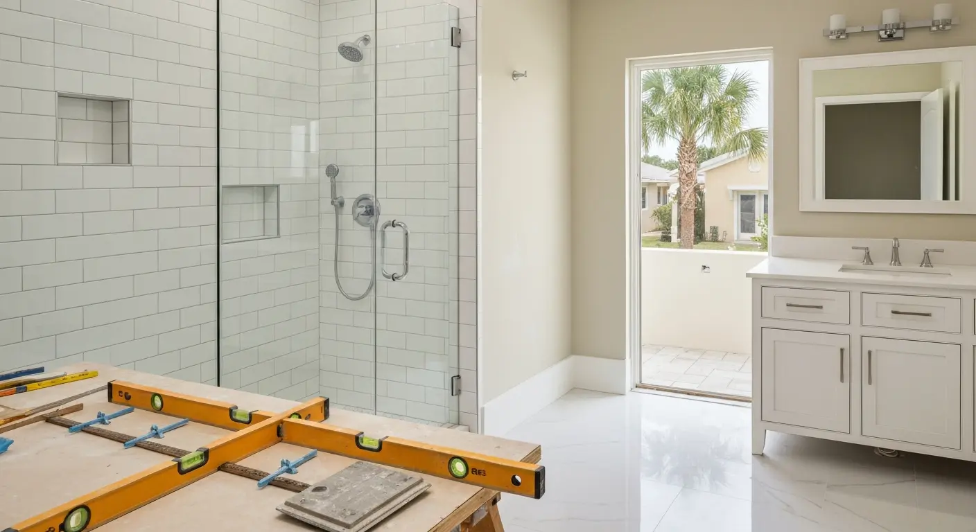 Bathroom remodeling work