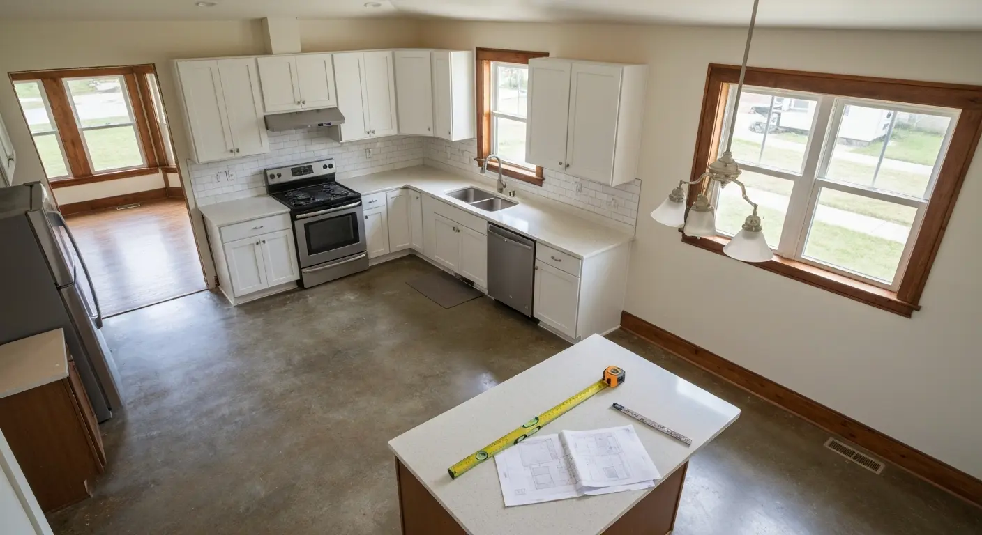 Open concept kitchen renovation