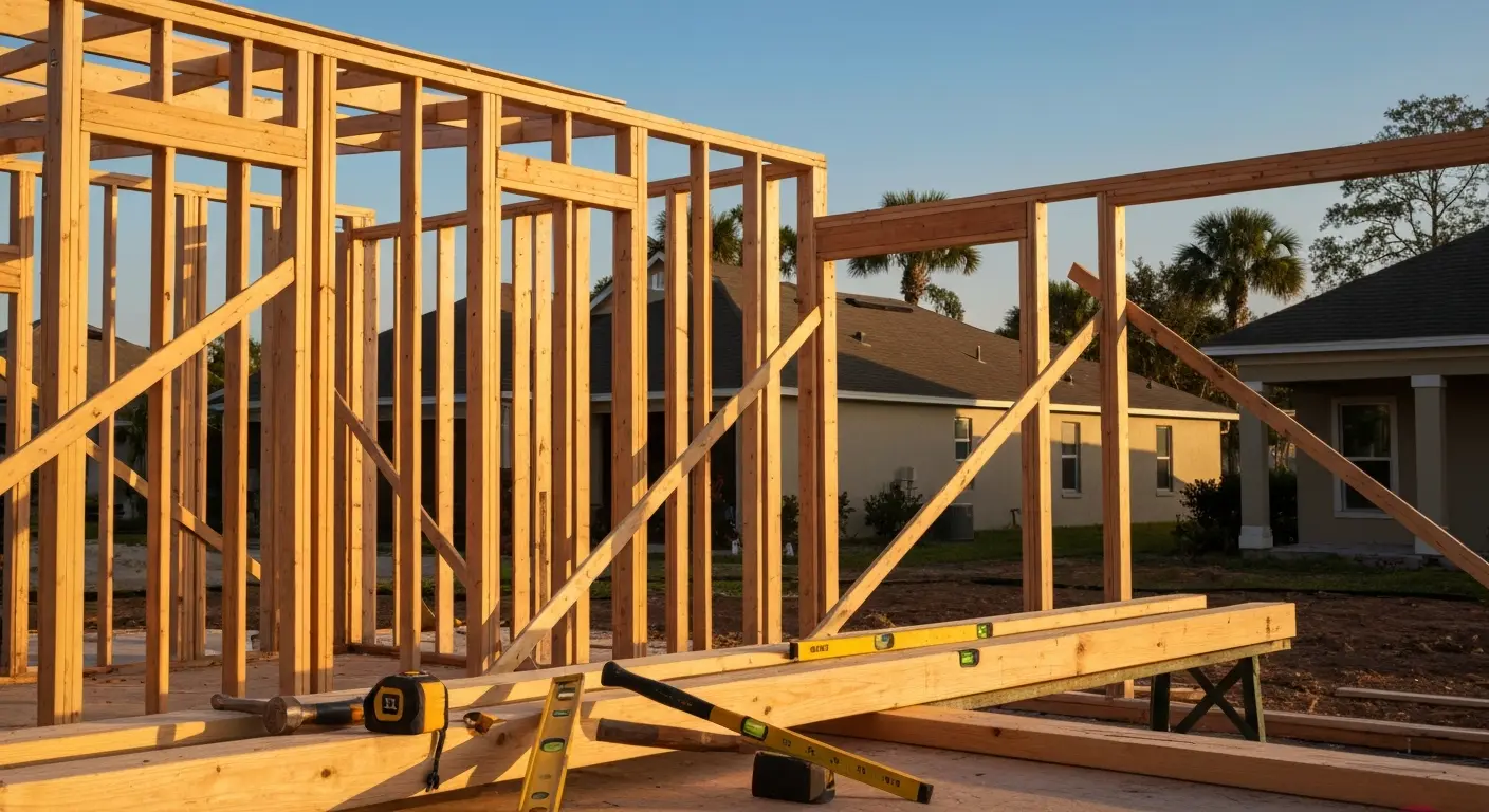 New home construction site