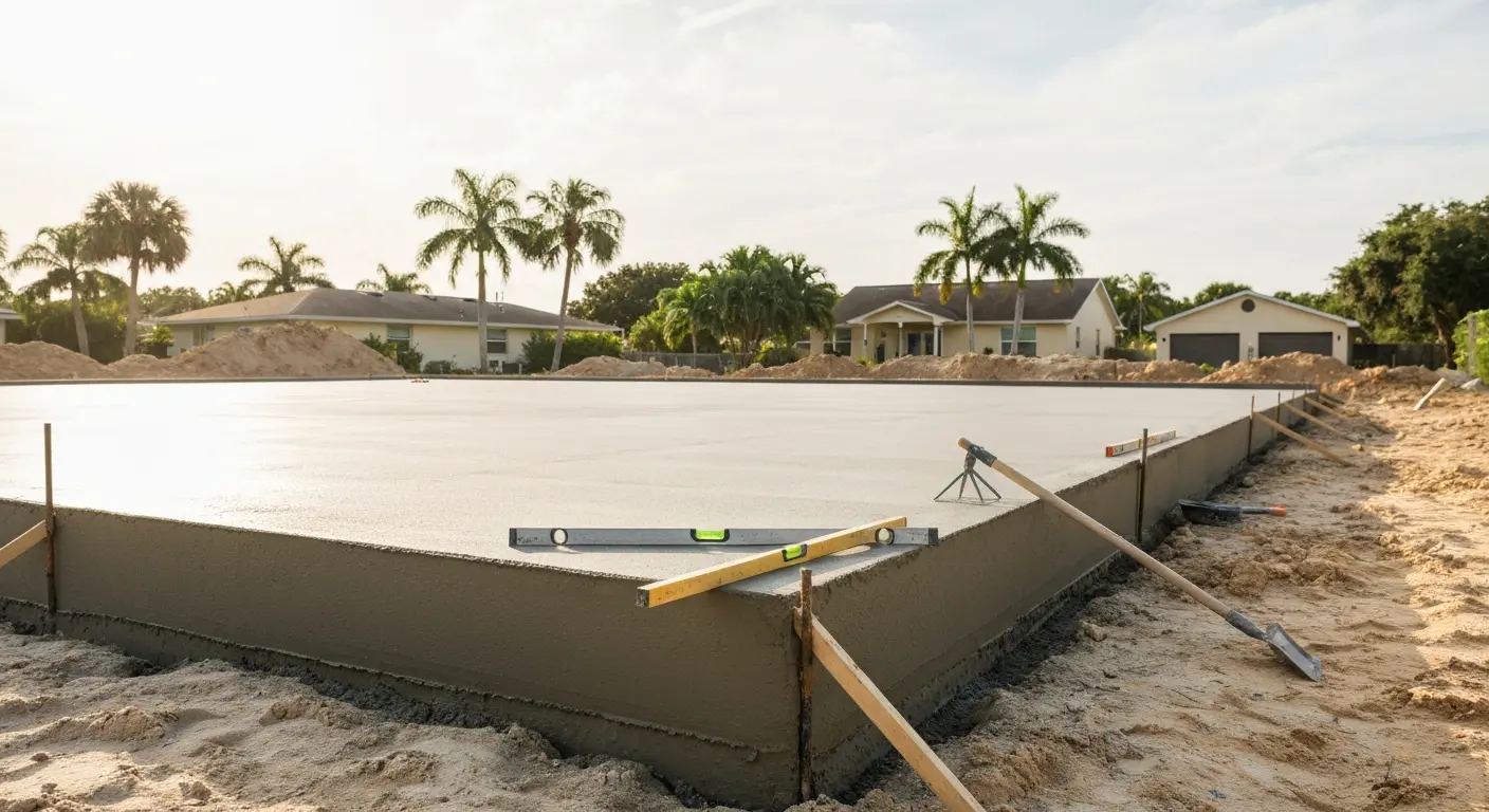 Foundation concrete pour
