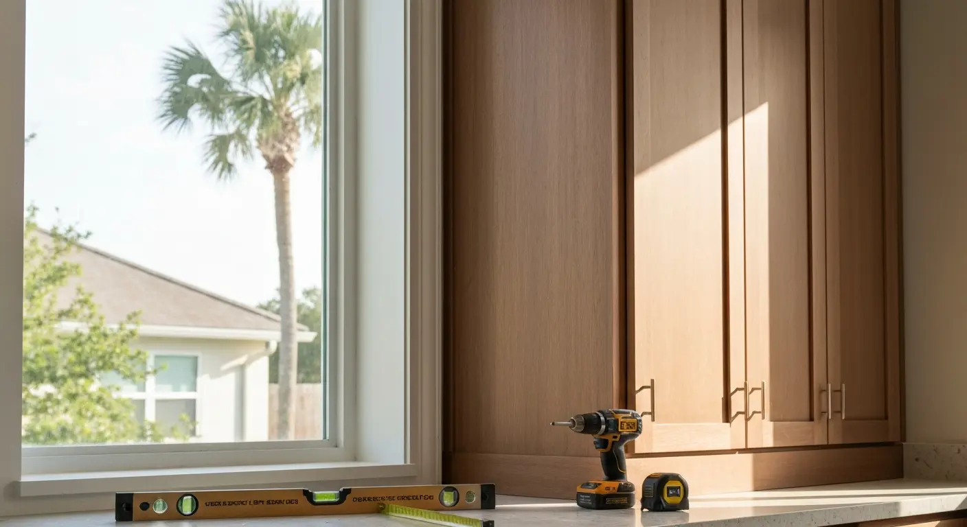 Kitchen cabinet installation project