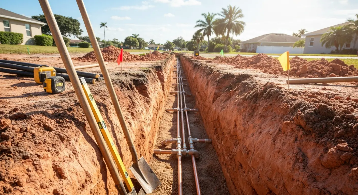 Utility installation work