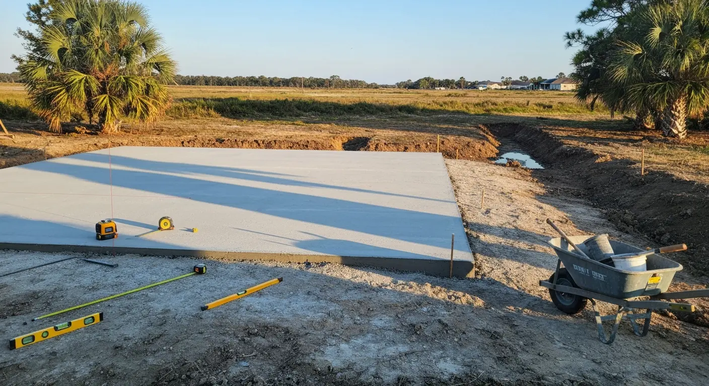 Site grading and concrete foundation work in Clearwater