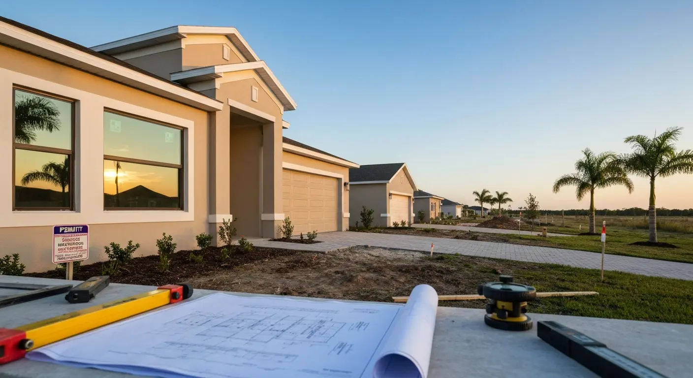 New home construction in Largo neighborhood