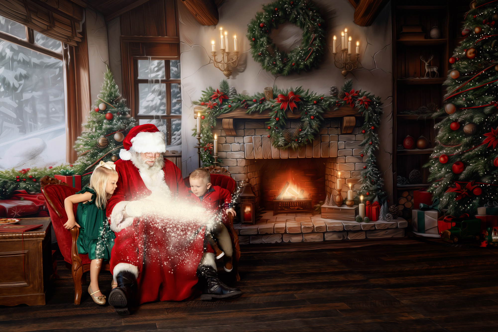 Santa Wishes portrait — the magic of Santa, KimAnne Portrait Design