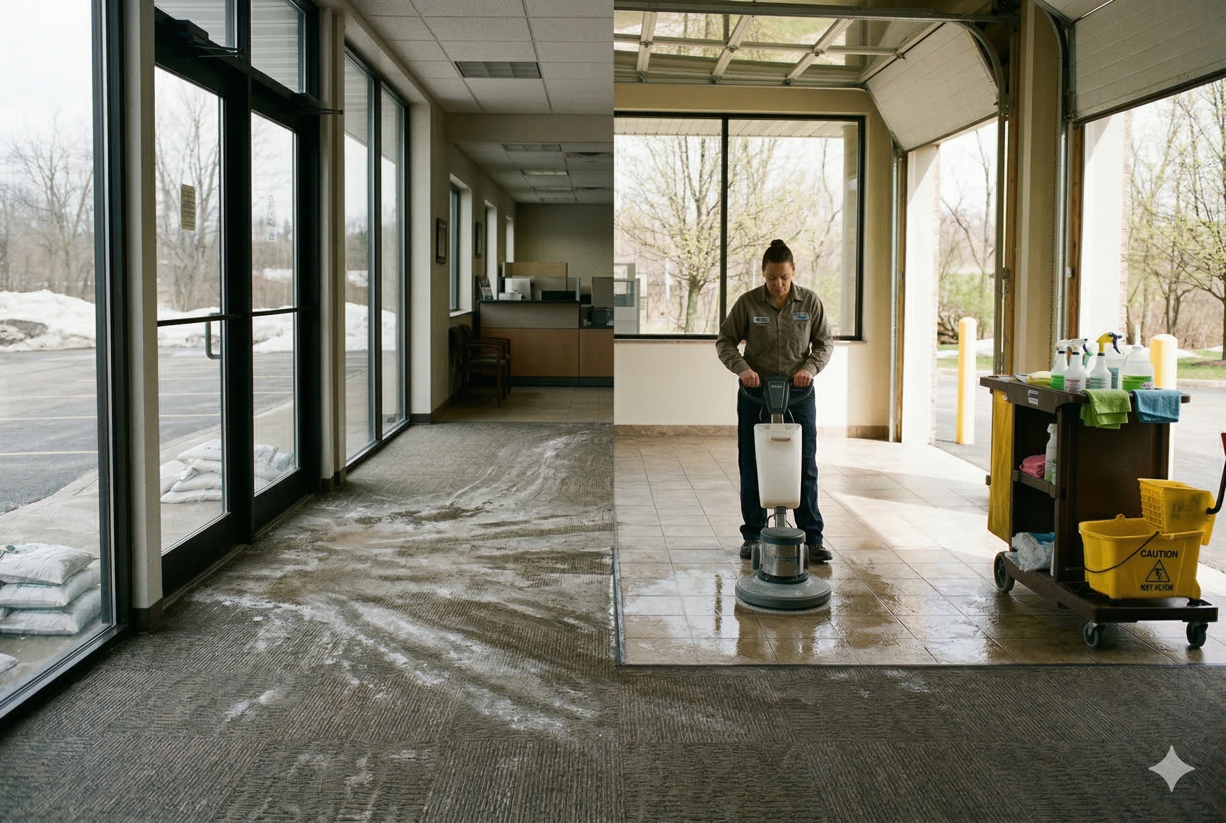 From Winter season transitioning to Spring season