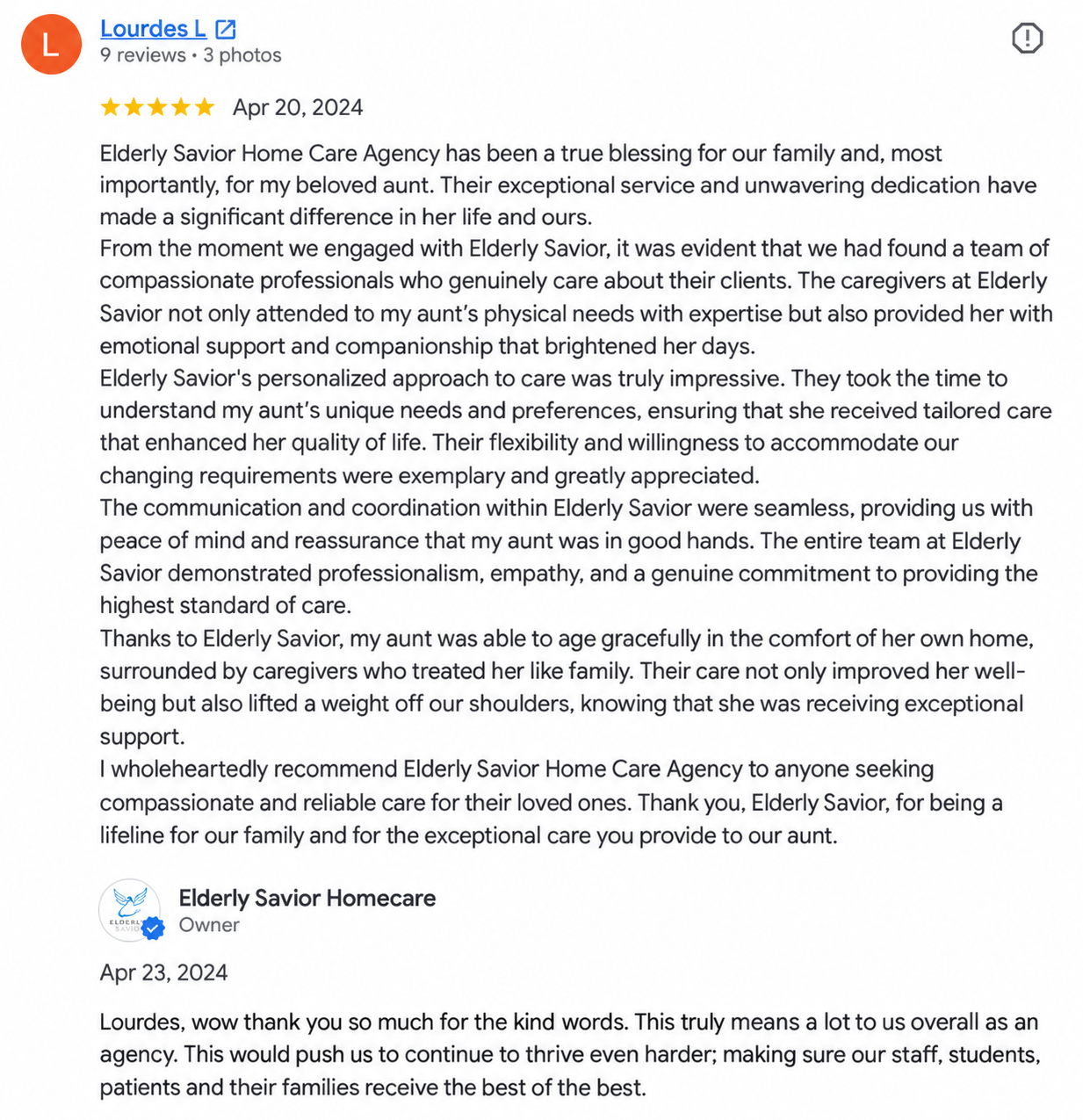 Client review 2