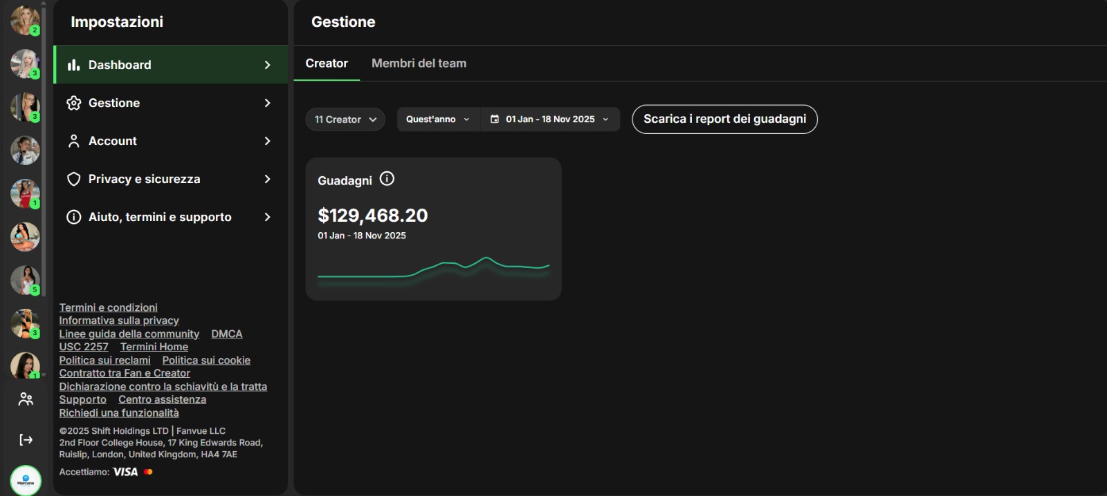 Dashboard studente 1