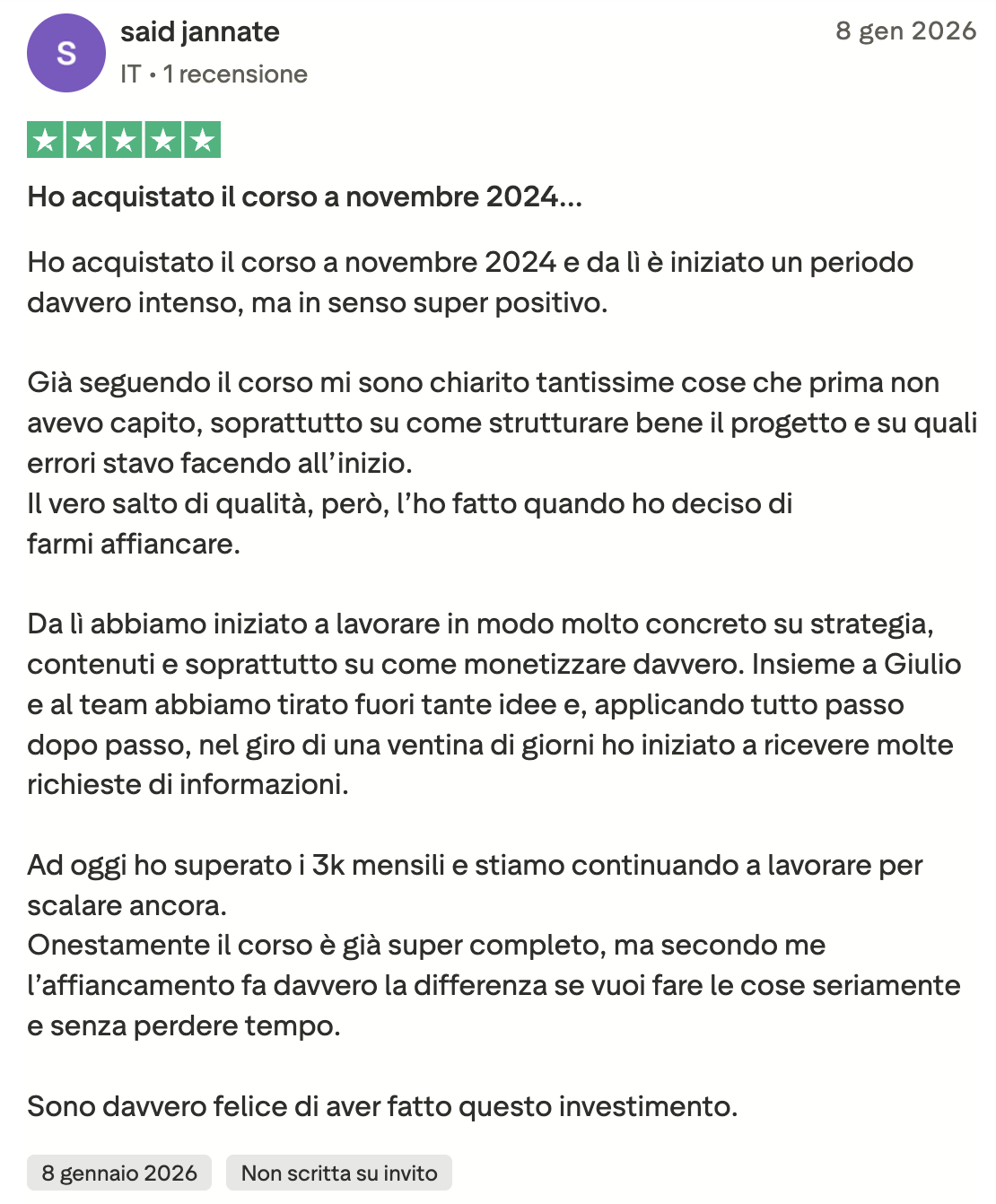 Recensione verificata