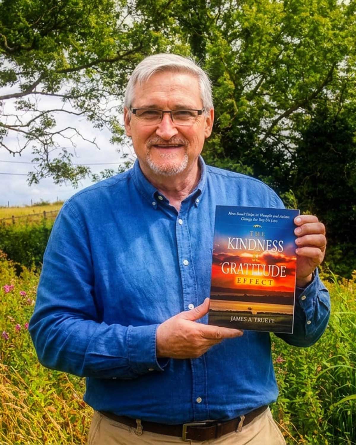James with Book, the Kindness & Gratitude Effect.