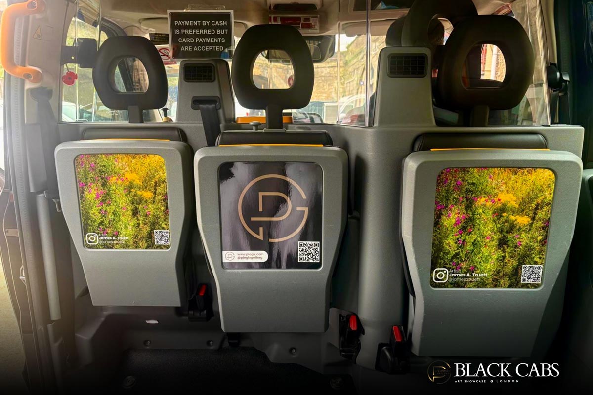 Wild Summer Bouquet was displayed on the inside of the cab. Wild Summer Bouquet was displayed on the inside of the cab.