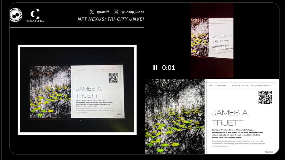 Collage showing art exhibit. Collage showing art exhibit.