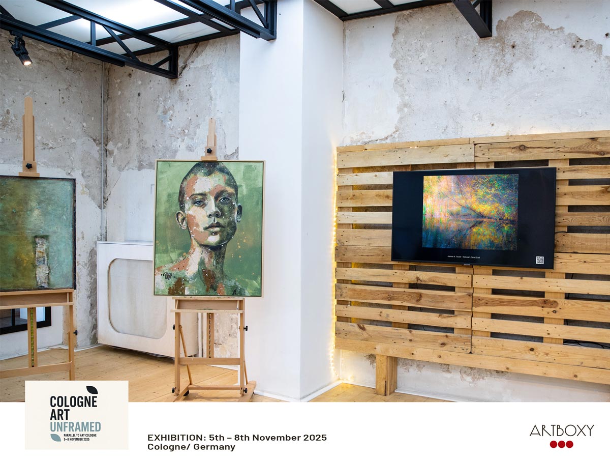 "Nature's Quiet Call" was exhibited at Cologne Art Unframed 2025.