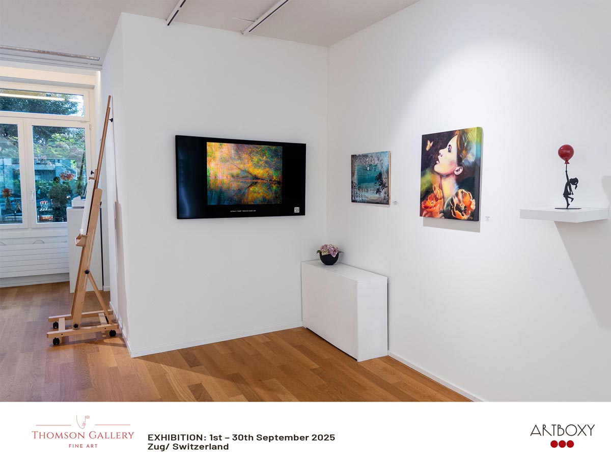 "Nature's Quiet Call" exhibited at Thomson Gallery, Zug, Switzerland.