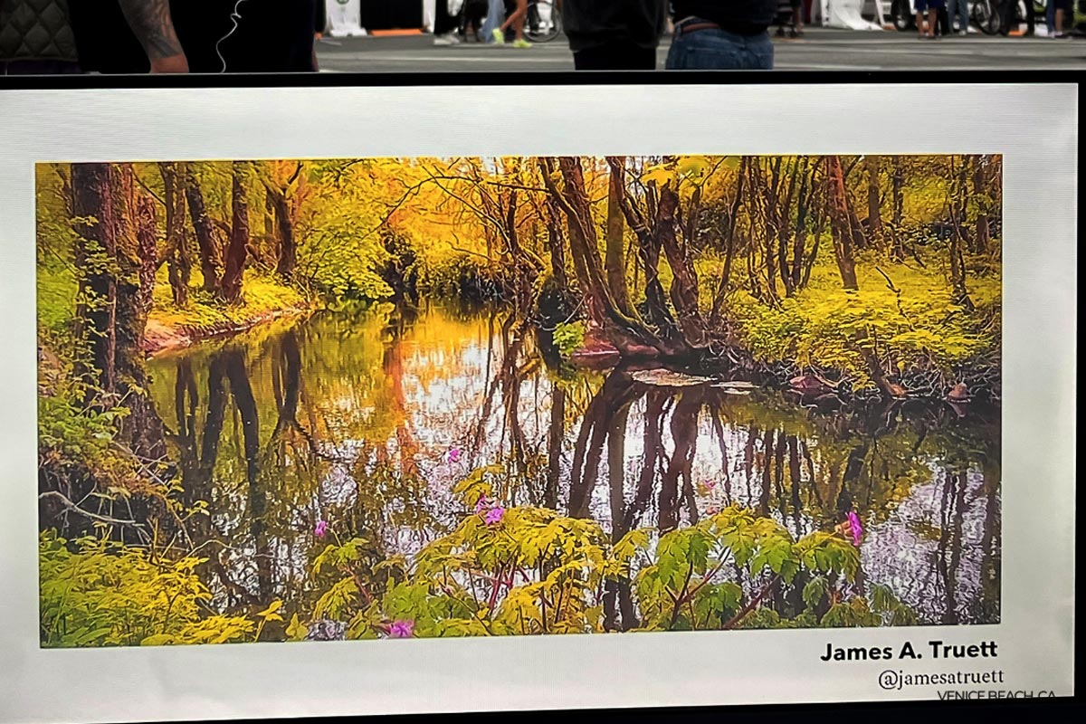 "Streamstown River Reflections" was on display at the Venice Beach Art Fair. "Streamstown River Reflections" was on display at the Venice Beach Art Fair.