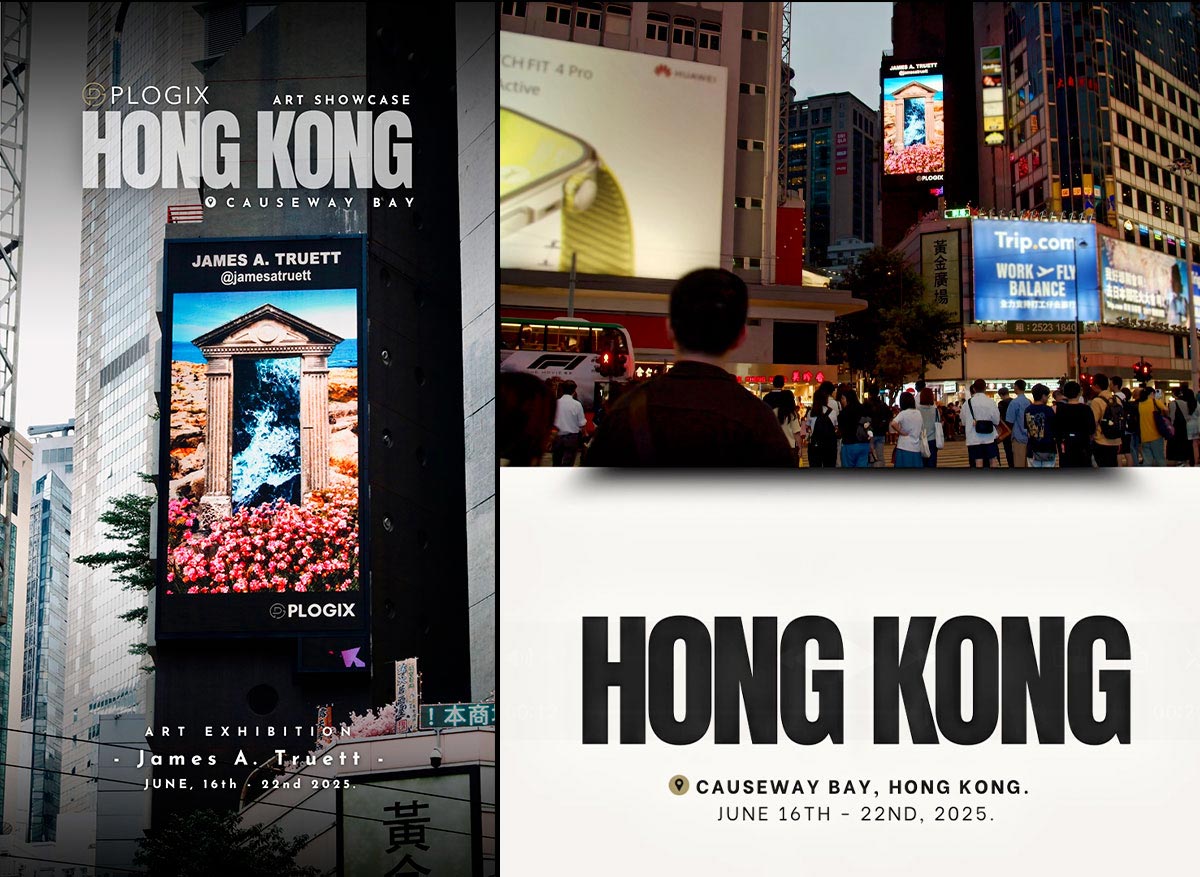 My animated digital artwork, "Tides of Time: Portals in the Cycle of Life", was displayed on Causeway Bay, Hong Kong.