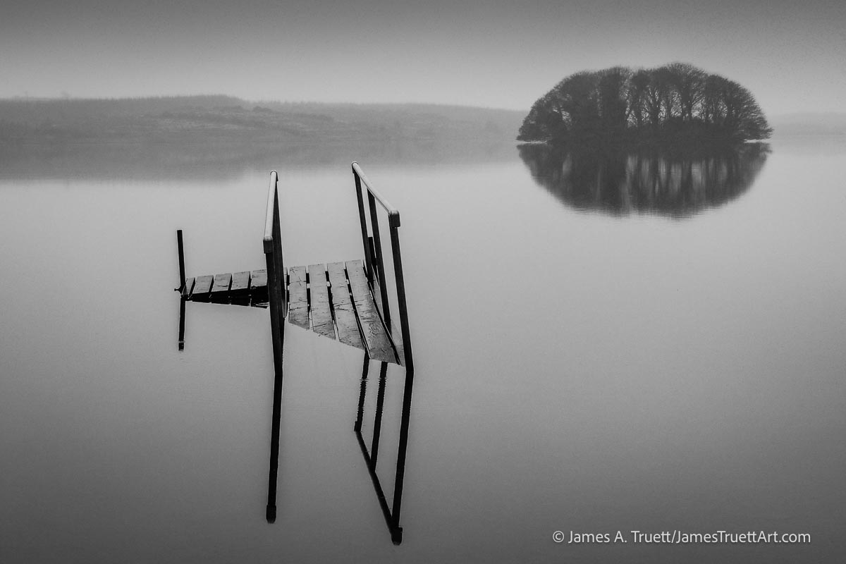 Lake Knockalough and the sinking dock.