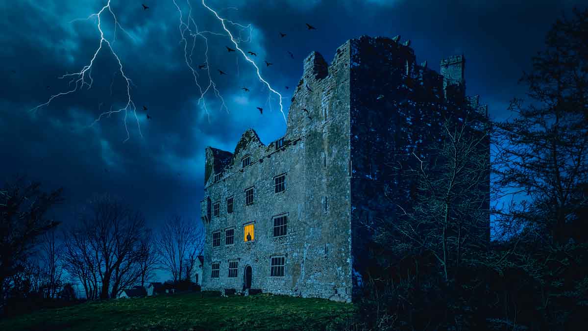 Spooky Leamaneh Castle in The Burren, County Clare. Spooky Leamaneh Castle in The Burren, County Clare.