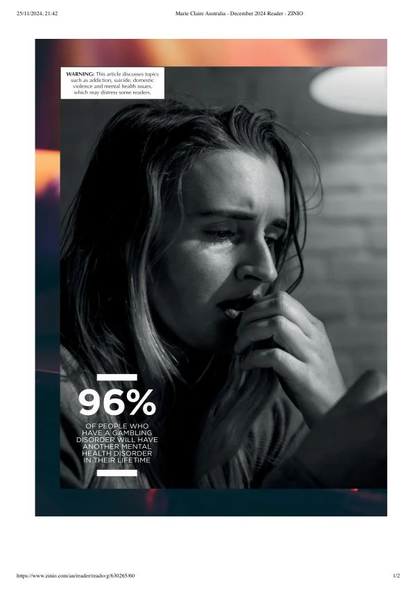 Marie Claire article page 1