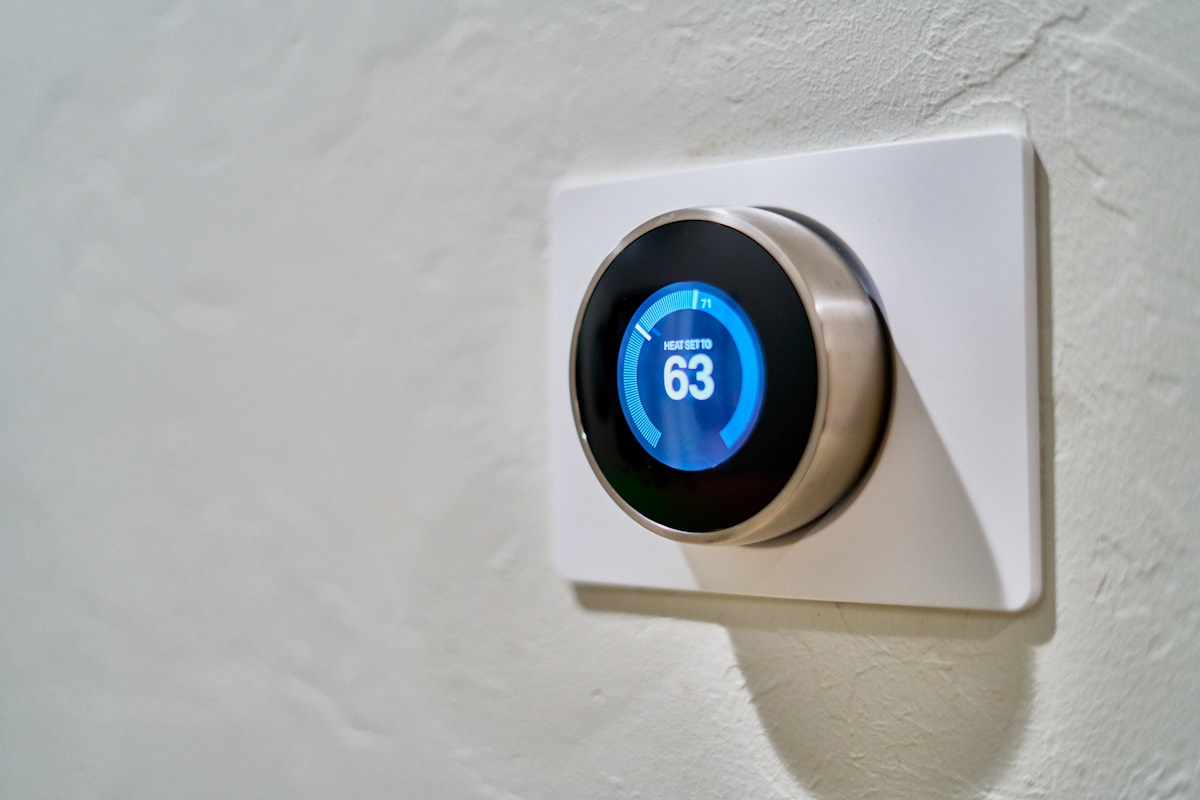 Smart home security control panel on wall