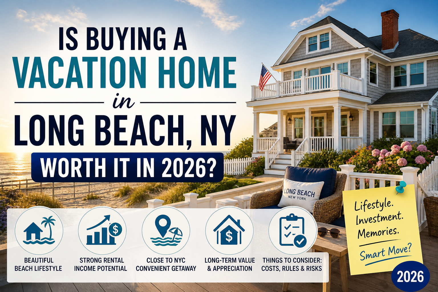 Vacation home in Long Beach NY beachfront property investment 2026