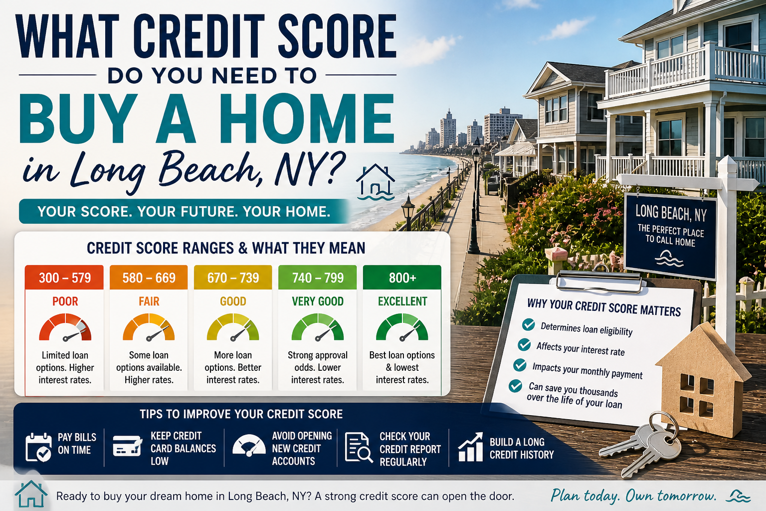 What Credit Score Do You Need to Buy a Home in Long Beach, NY?