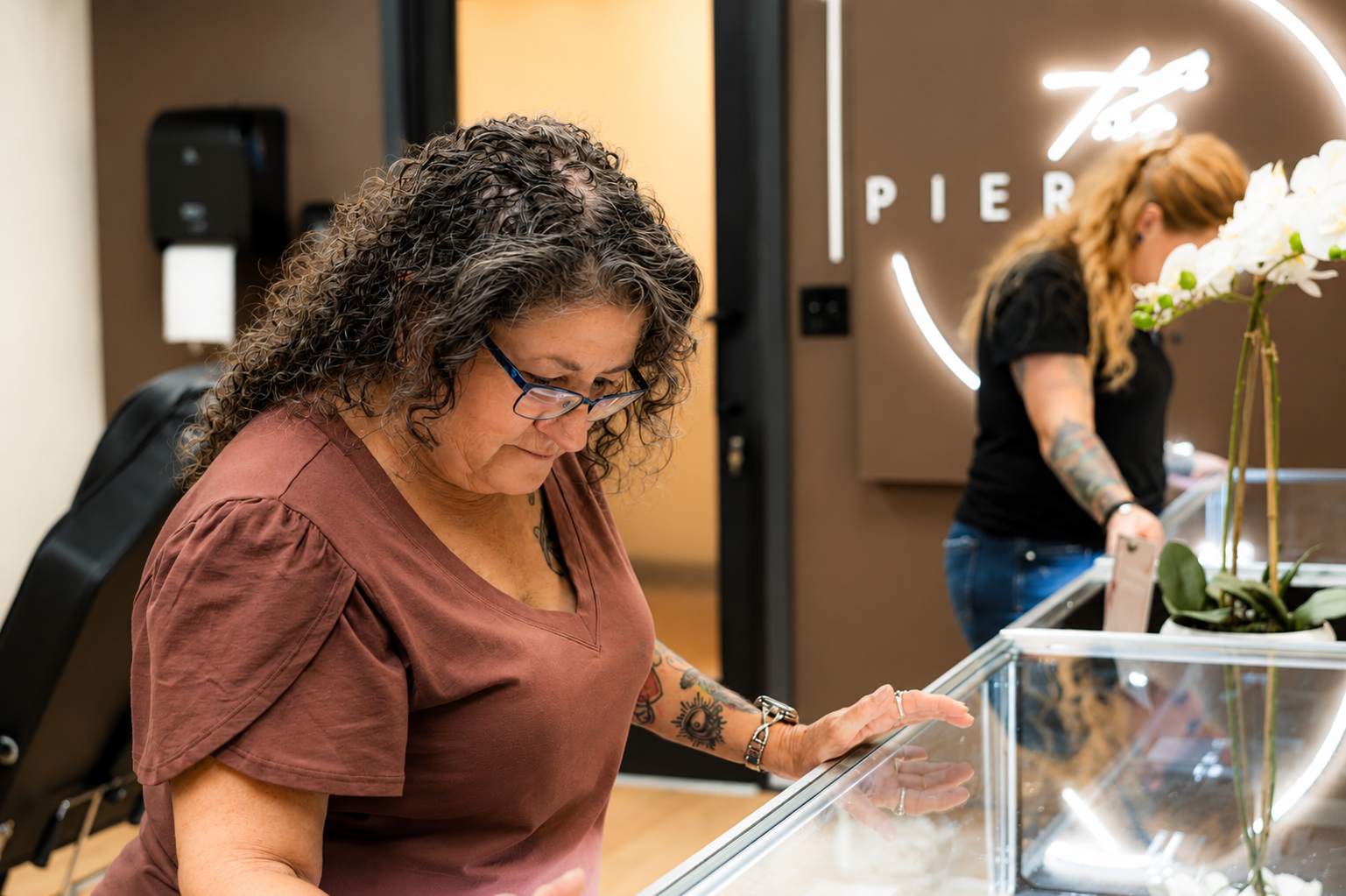 Piercing consultation for a client from Lemont