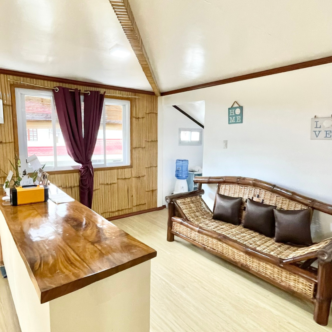 Living space at Tabskies Homestay Camiguin