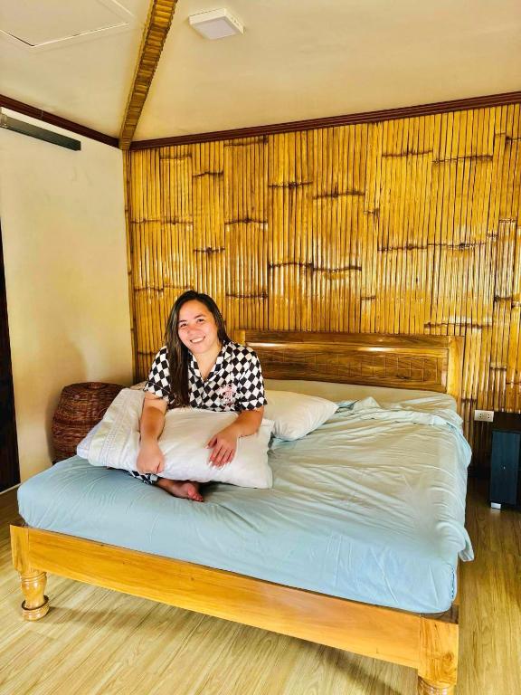 Bamboo accommodation interior at Tabskies Homestay