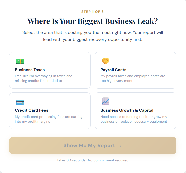 Hidden Revenue Report — Qualifier Form