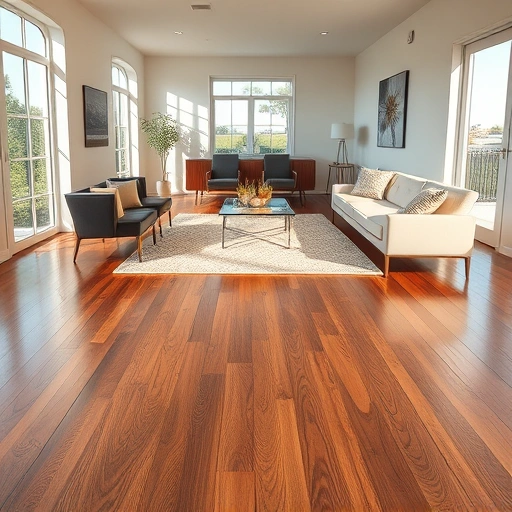 Engineered wood flooring installation in Naples FL with elegant decor, natural light, and inviting atmosphere.
