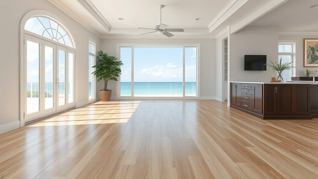 Flooring installation in a modern home in Sanibel, FL.