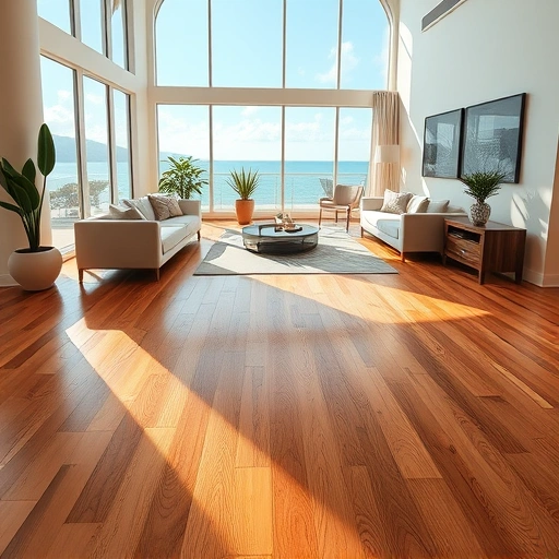 Luxurious Isles of Capri residence with warm wood flooring, modern decor, and natural light highlighting the elegant design.